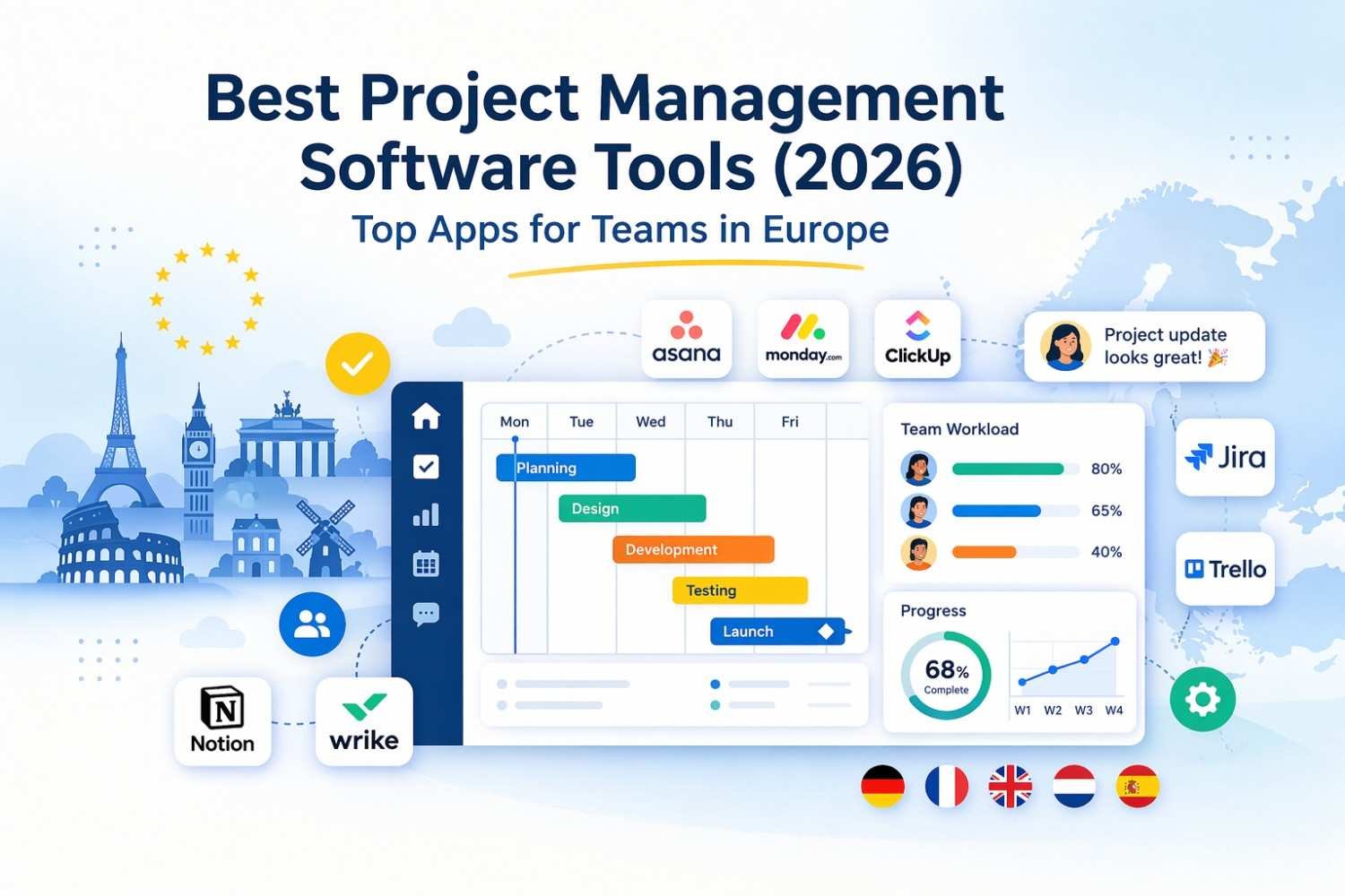 Best Project Management Software Tools (2026) – Top Apps for Teams in Europe